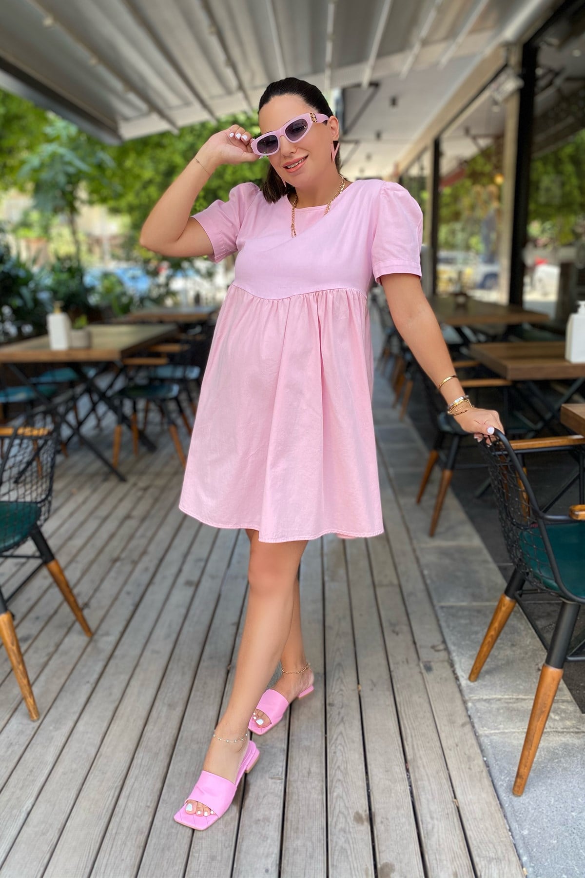 Pembe Salaş Elbise