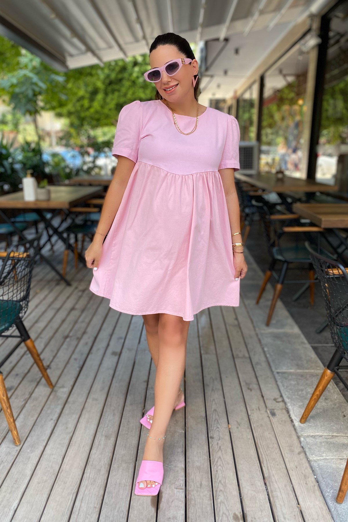 Pembe Salaş Elbise
