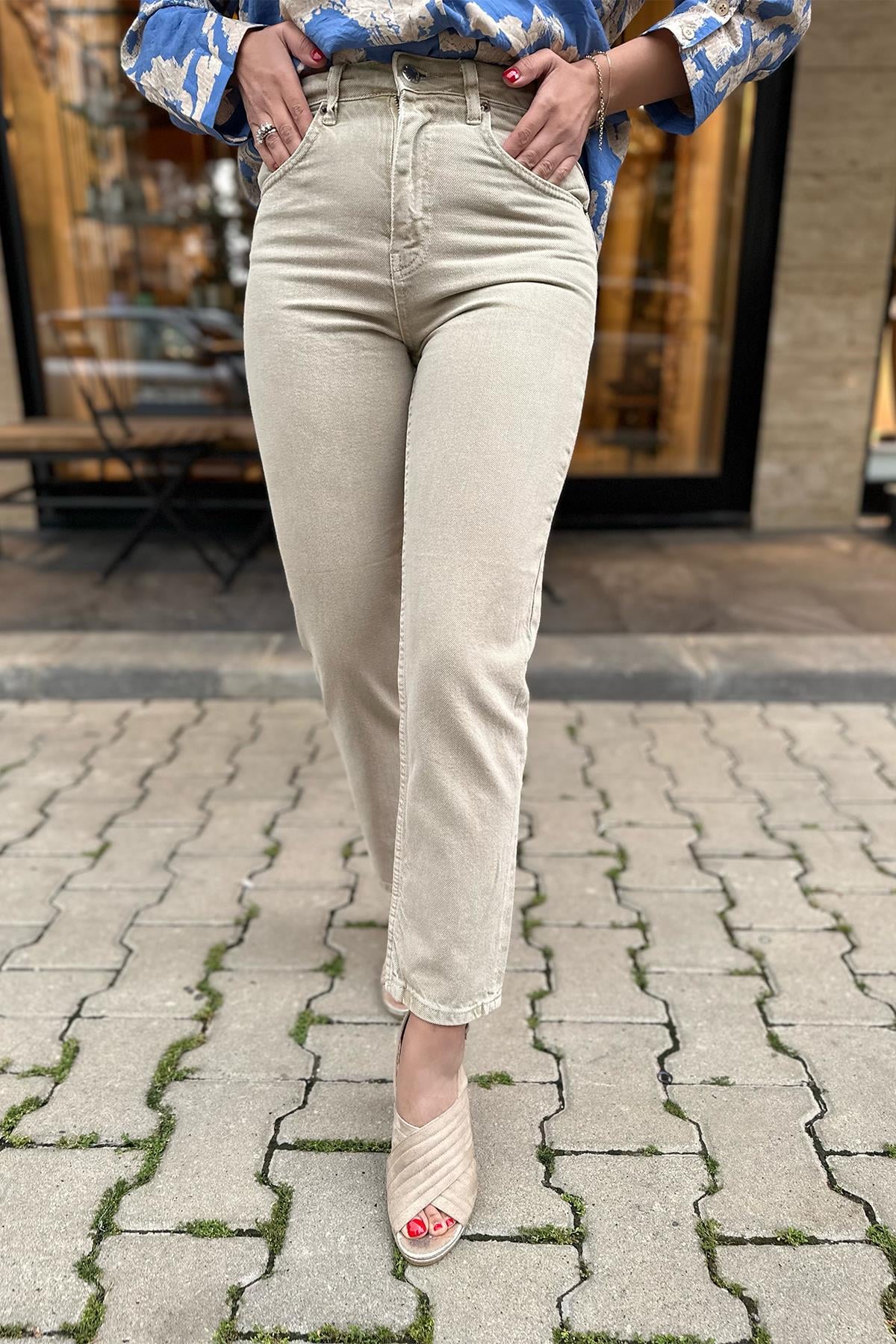 Premium Bej Kot Pantolon