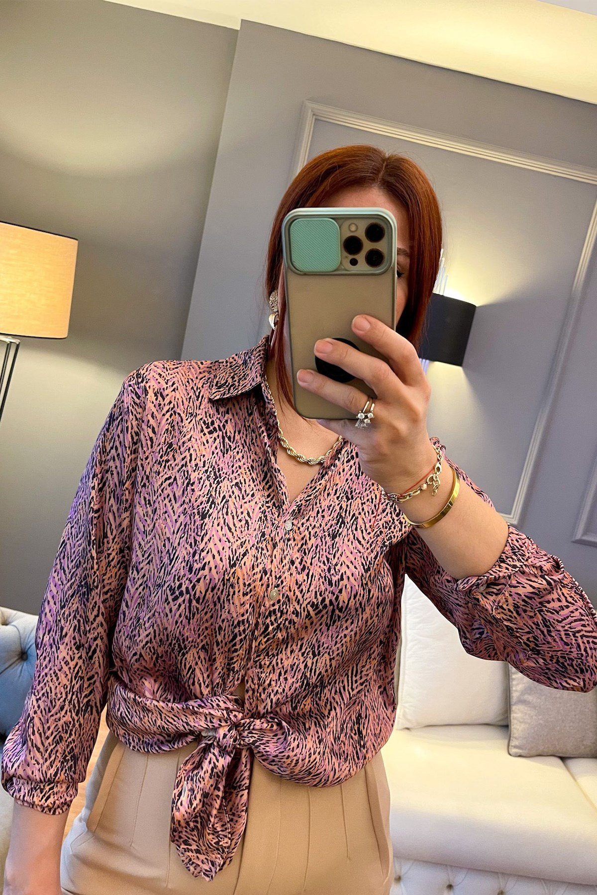 Renkli Desenli Gömlek