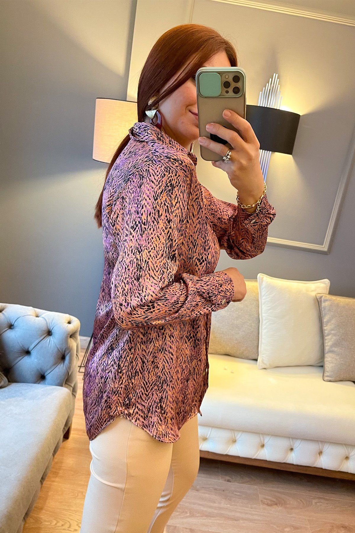 Renkli Desenli Gömlek