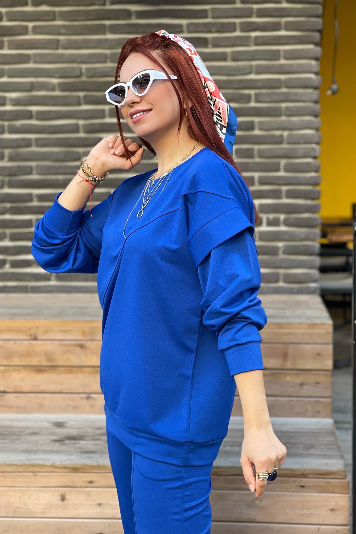 Saks Mavi Eşofman Takım