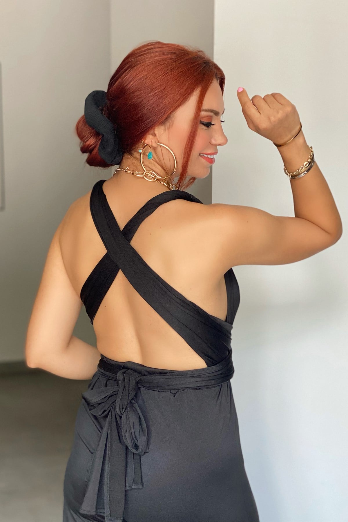 Siyah Bağlamalı Tulum