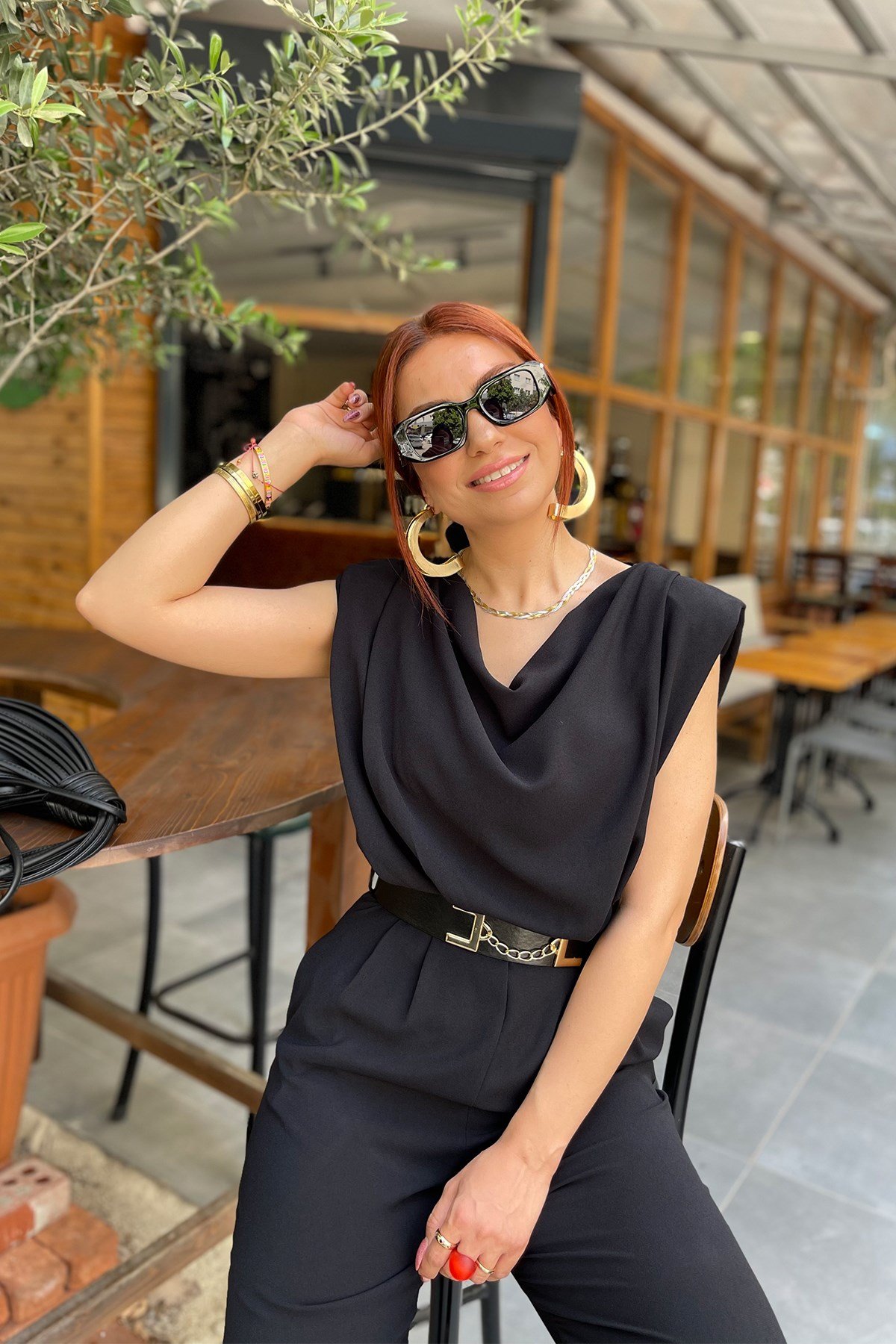 Siyah Kolsuz Uzun Tulum
