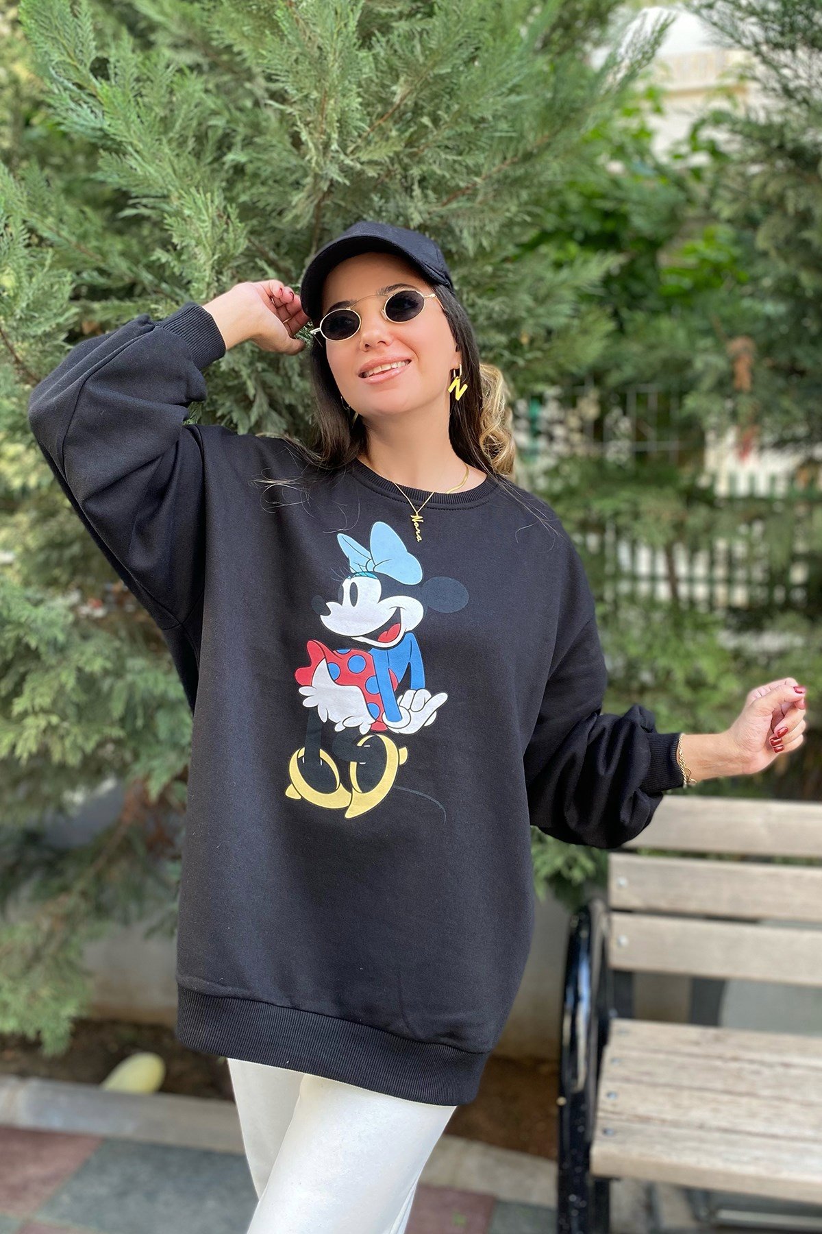 Siyah Orjinal Mickey Mouse Sweatshirt