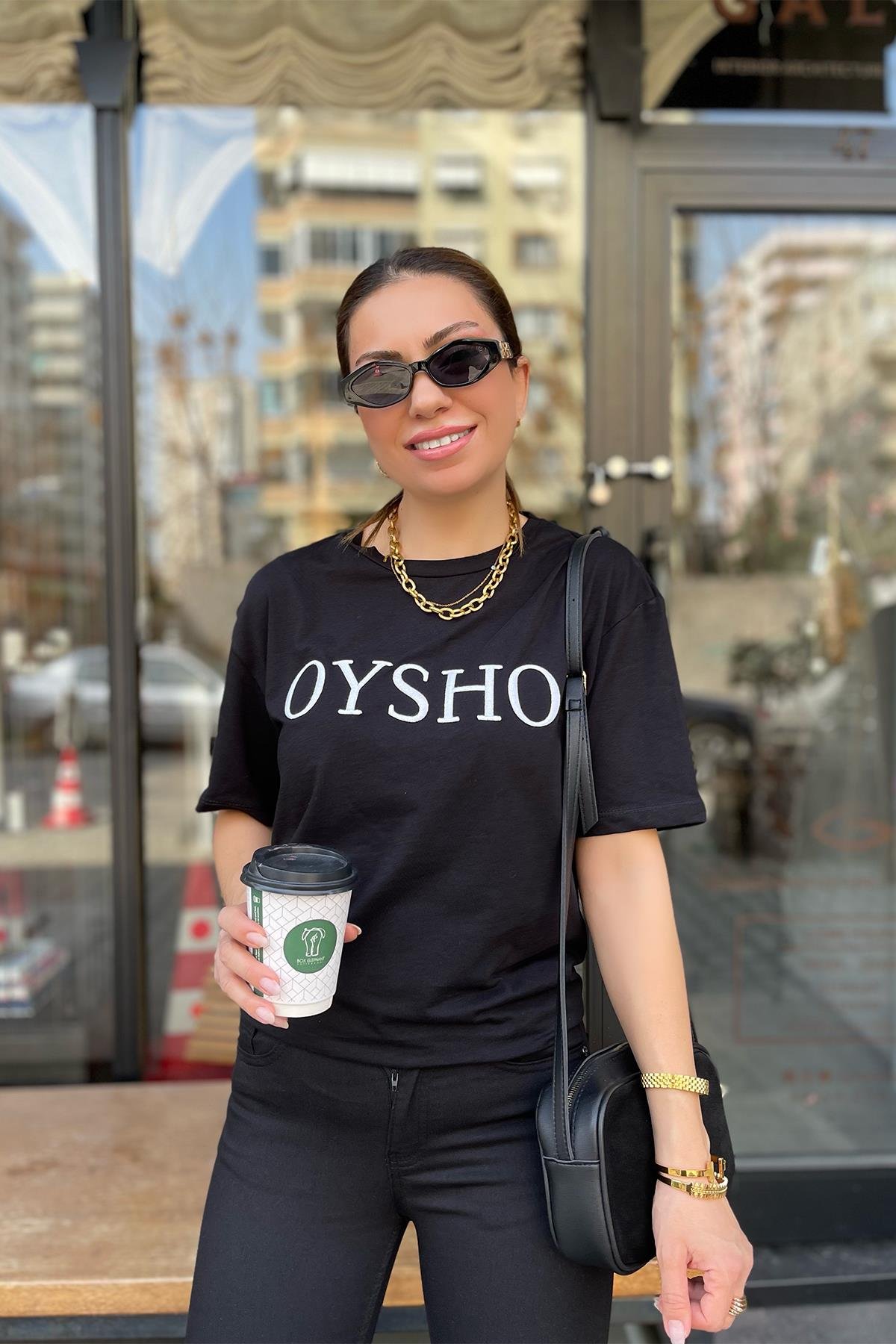 Siyah  Oysho Tshirt