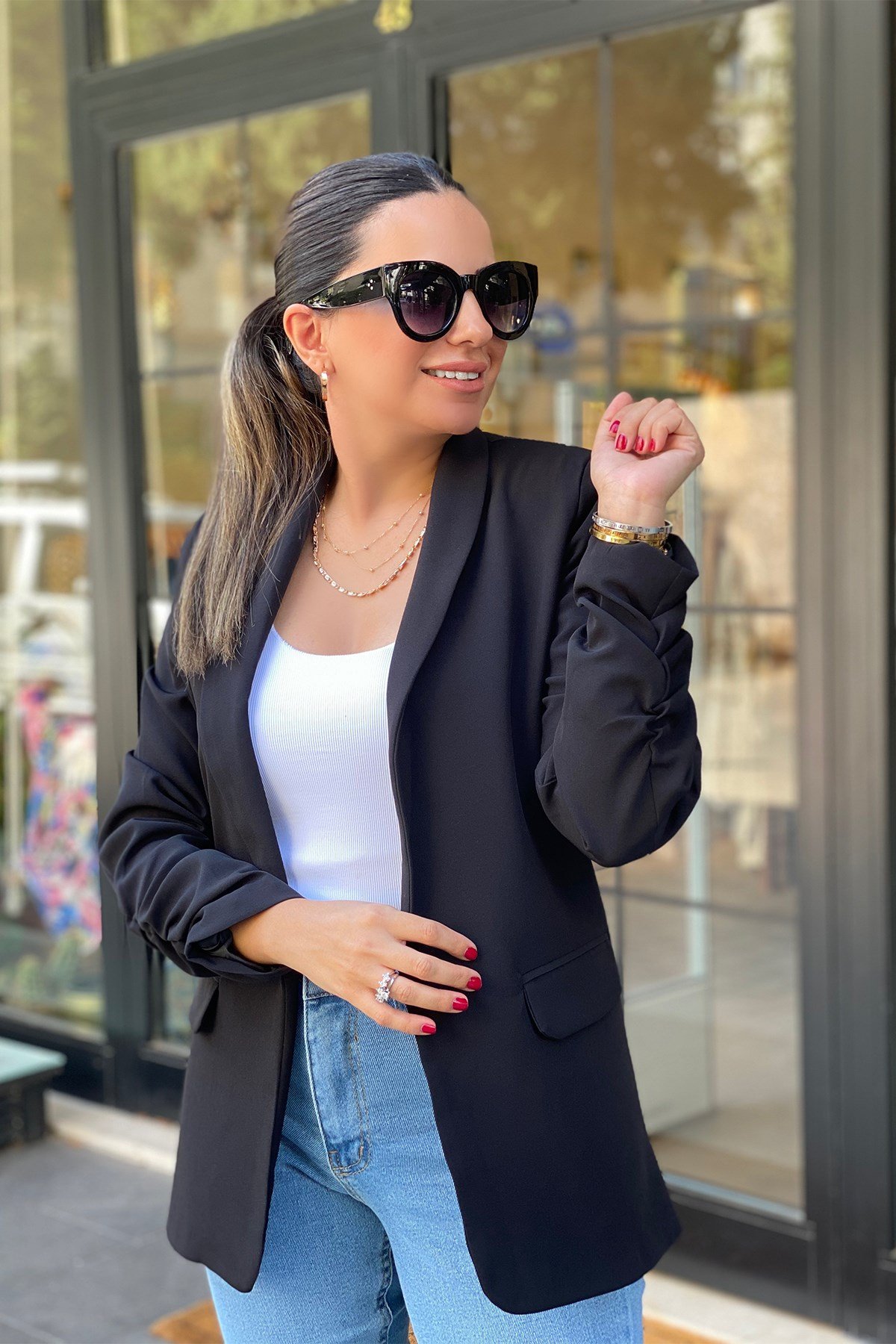 Siyah Renk Blazer Ceket