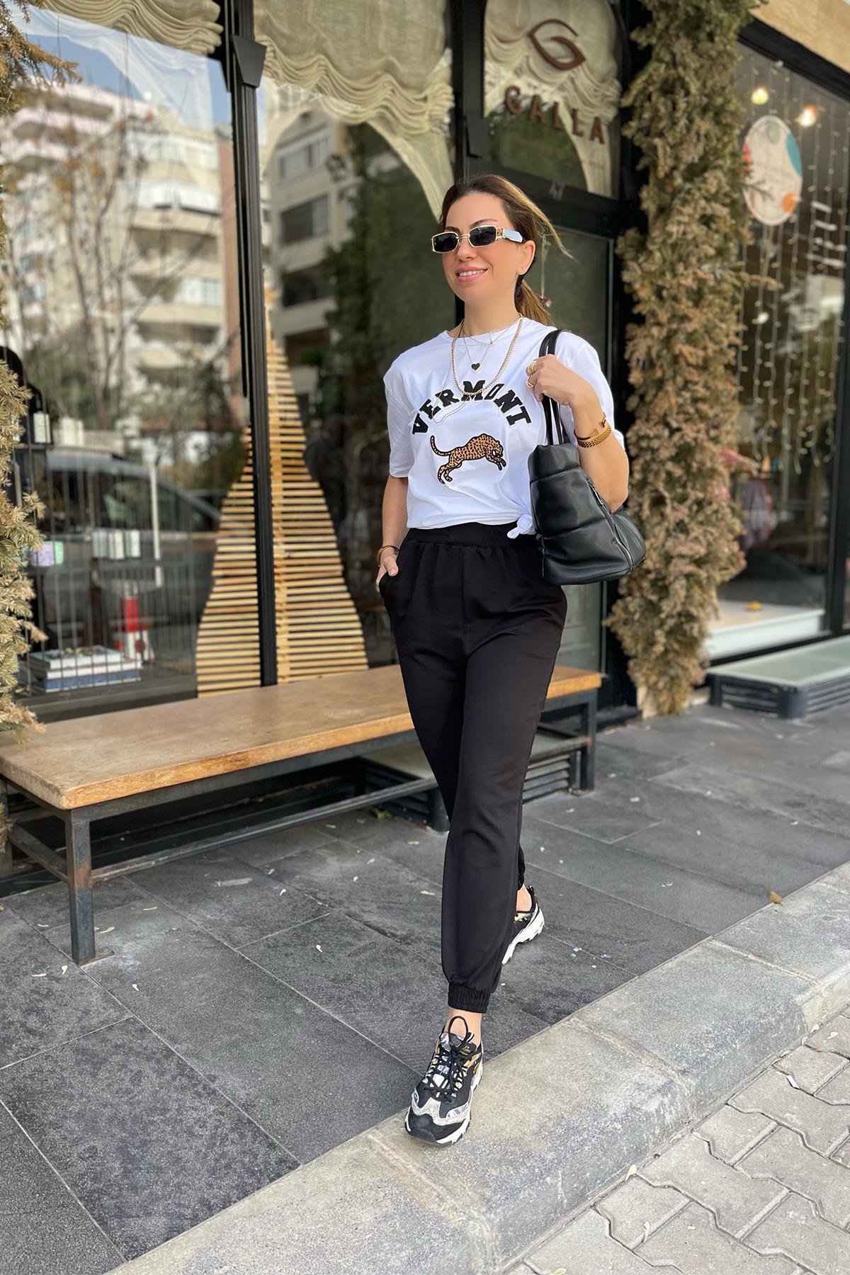 Siyah Renk Jogger Eşofman Altı