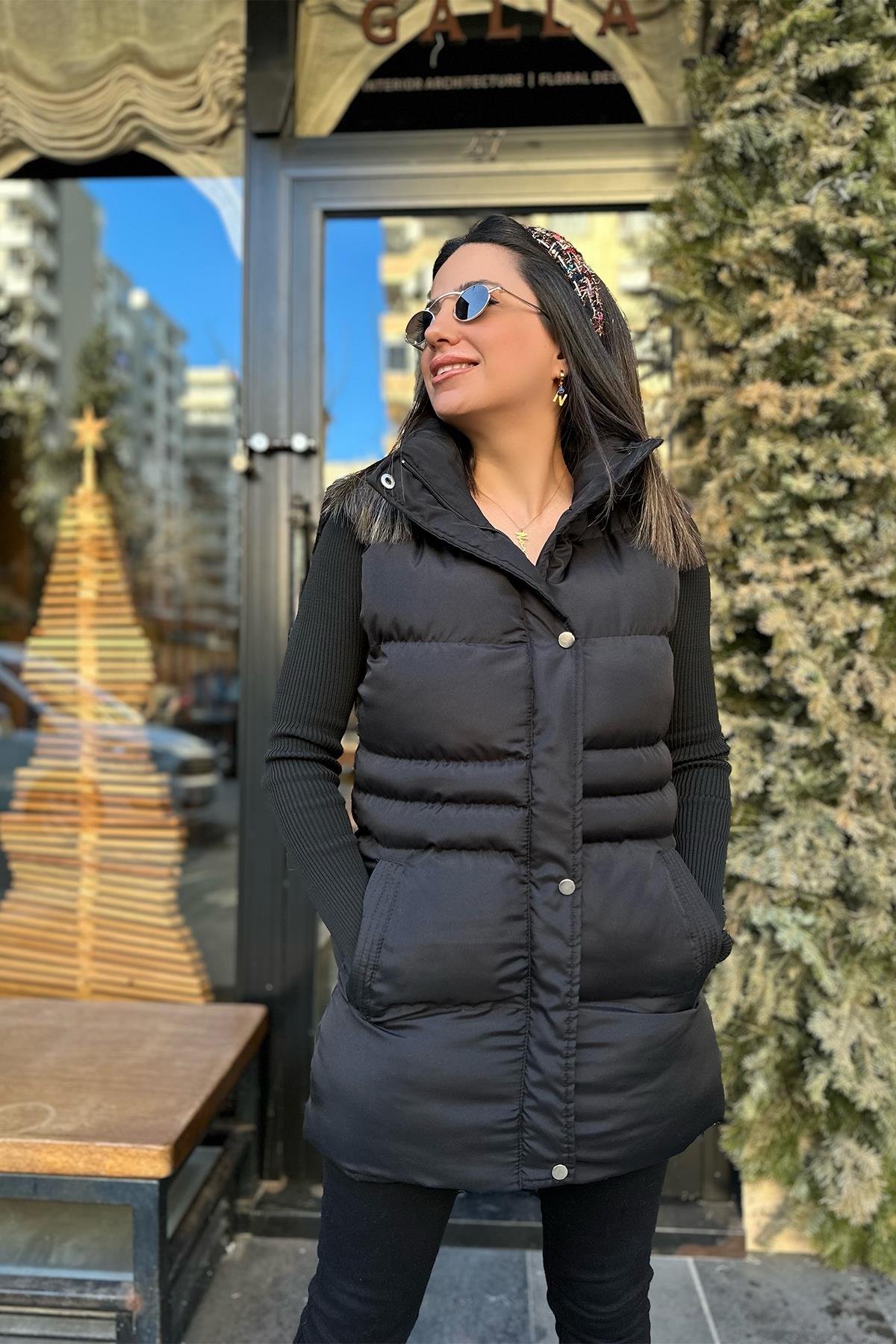 Siyah Şişme Yelek