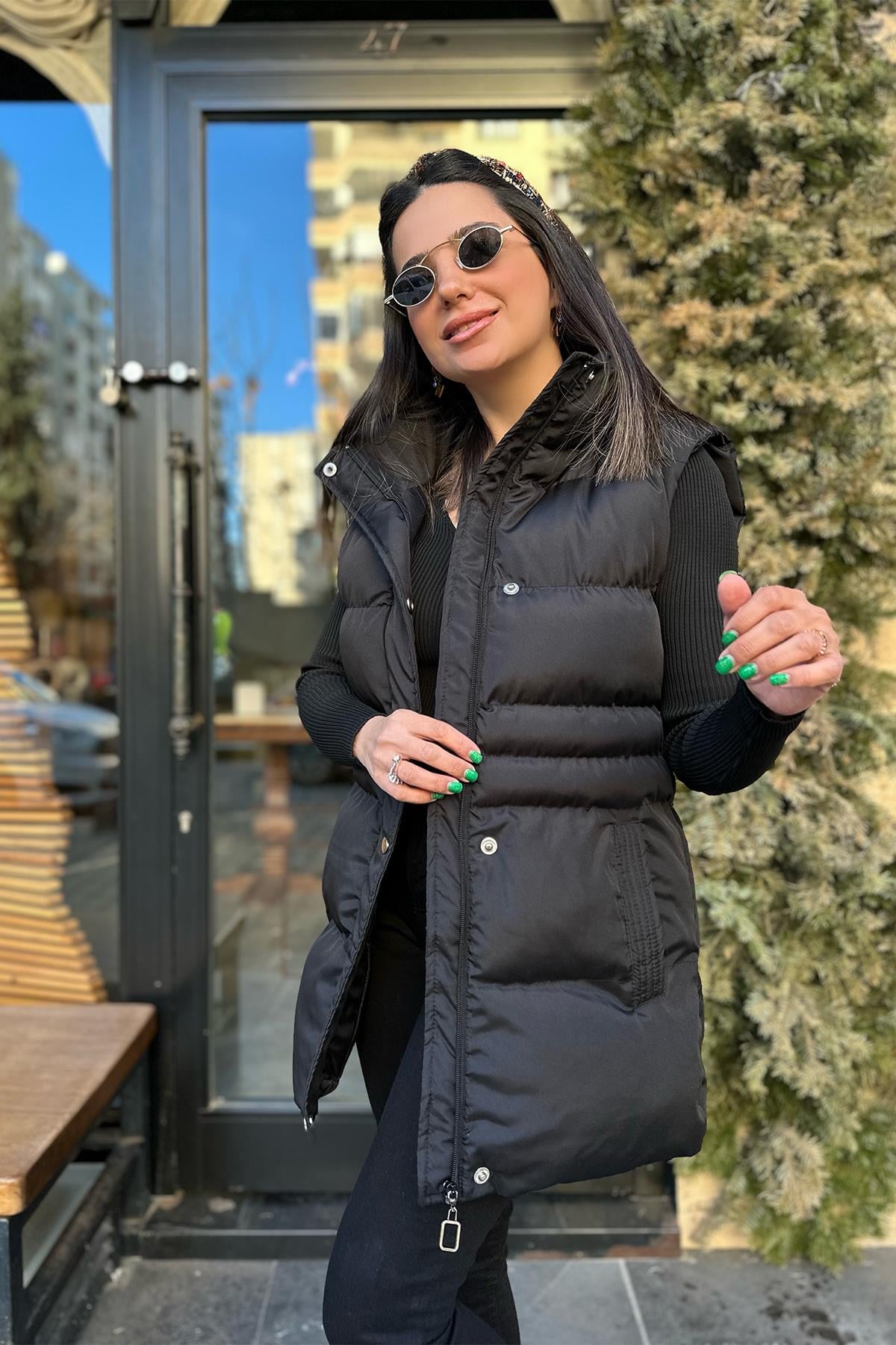 Siyah Şişme Yelek