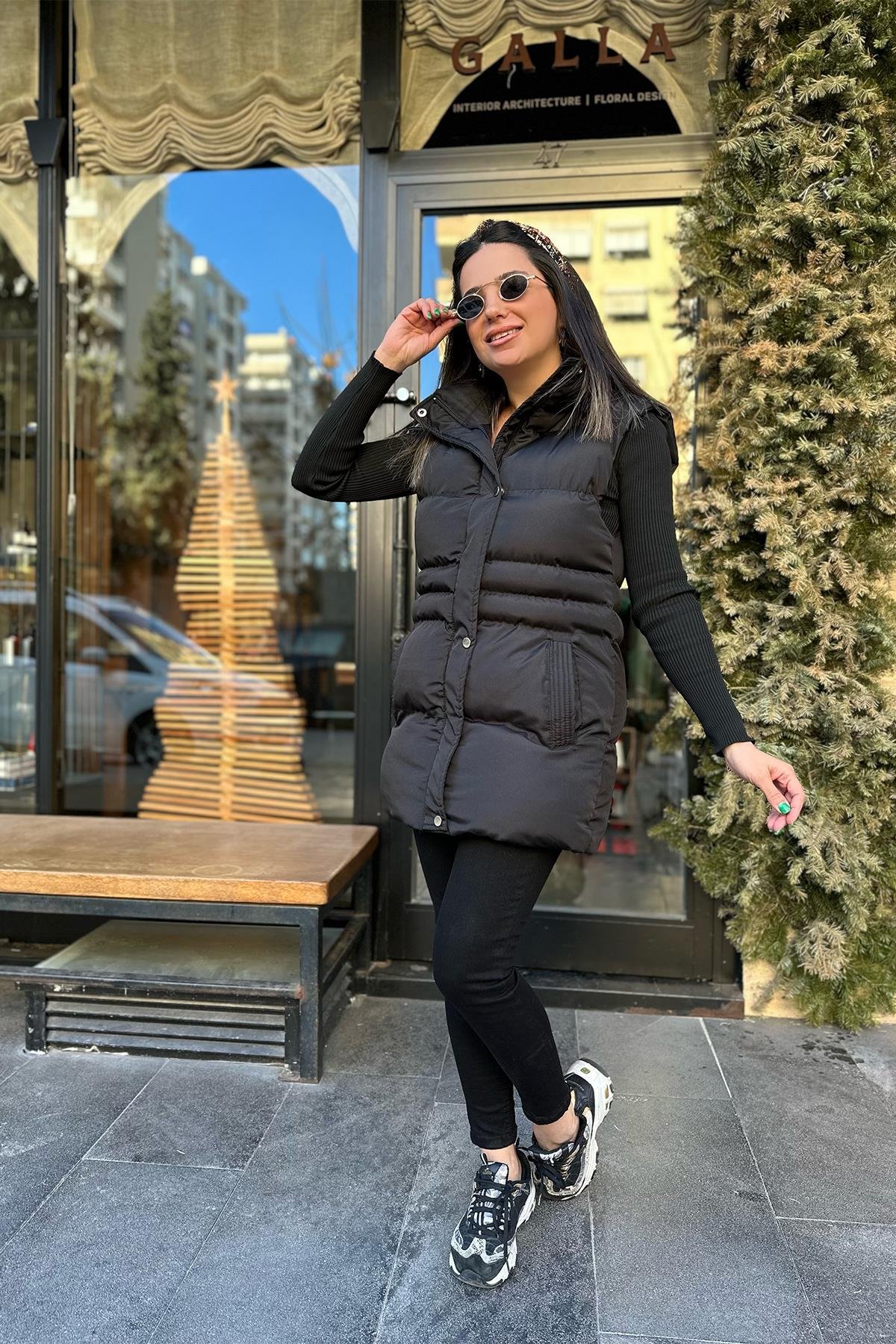 Siyah Şişme Yelek