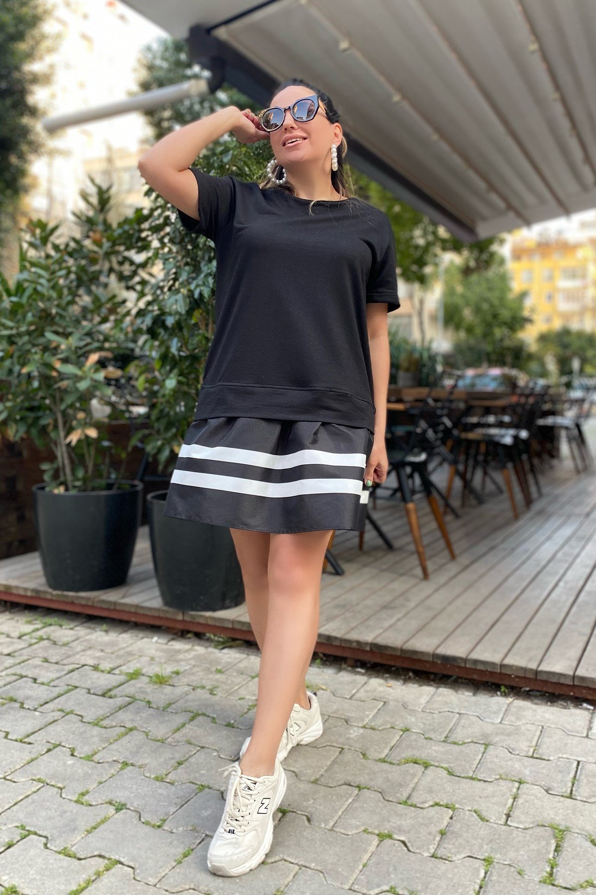 Siyah Sweat Elbise 