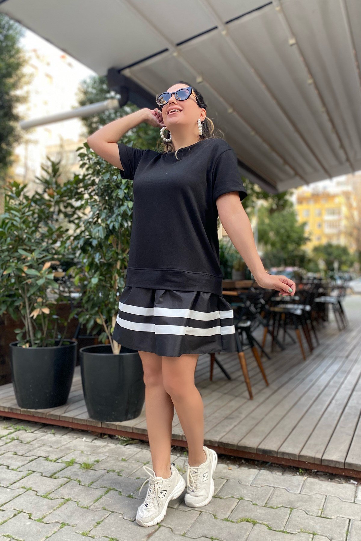 Siyah Sweat Elbise 