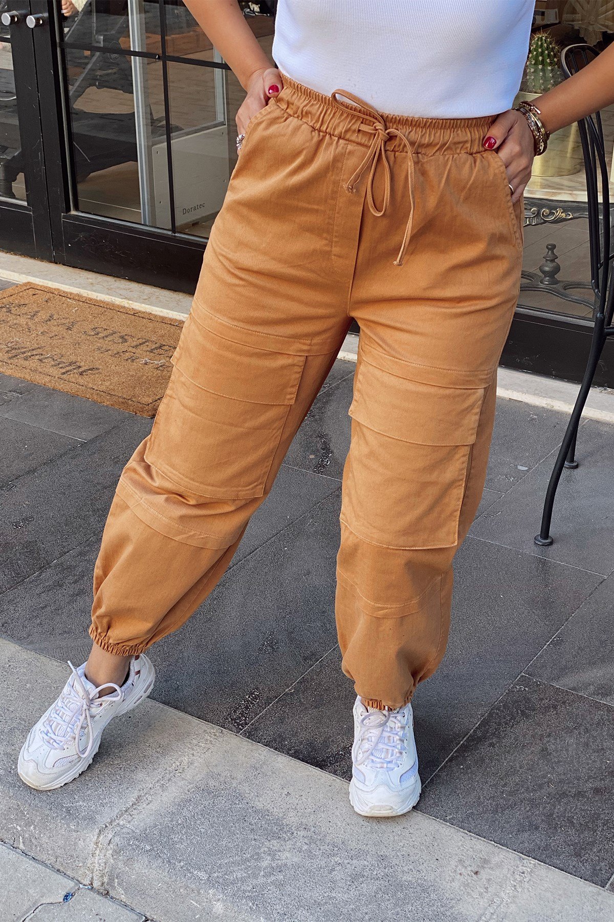 Taba Cep Detaylı Kargo Pantolon 