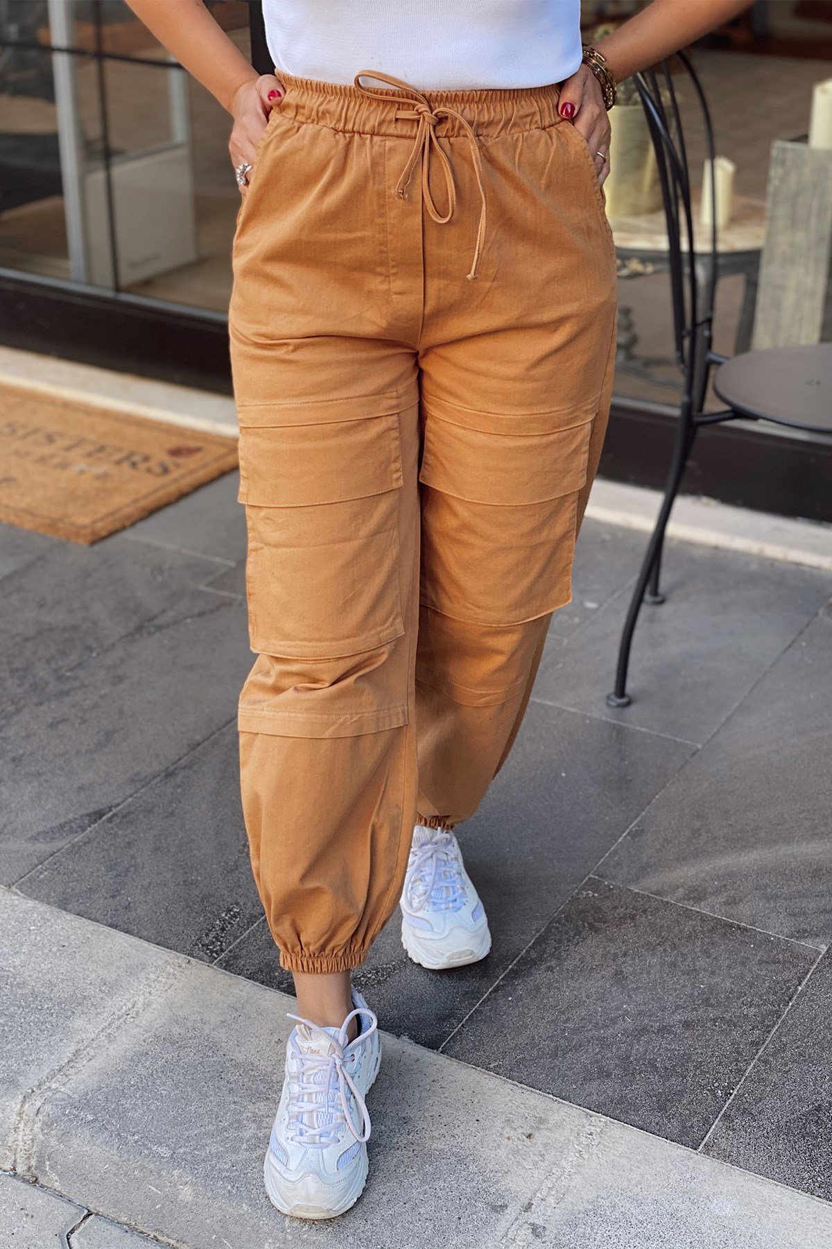 Taba Cep Detaylı Kargo Pantolon 