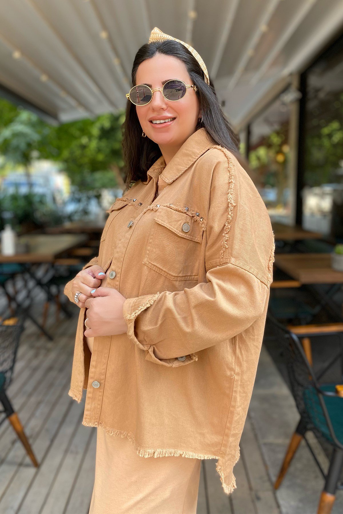 Taba Rivetli Ceket