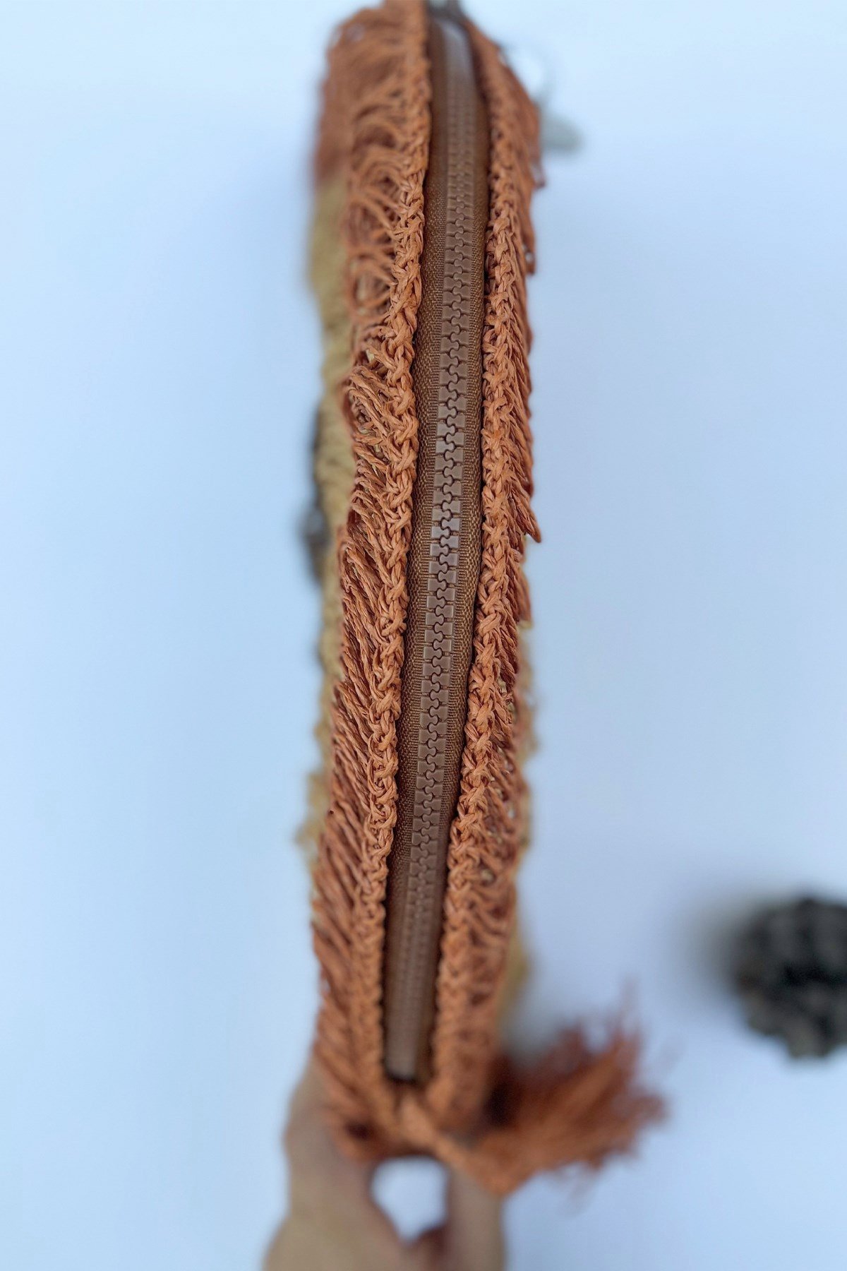 Tasarım Gri Clutch Çanta