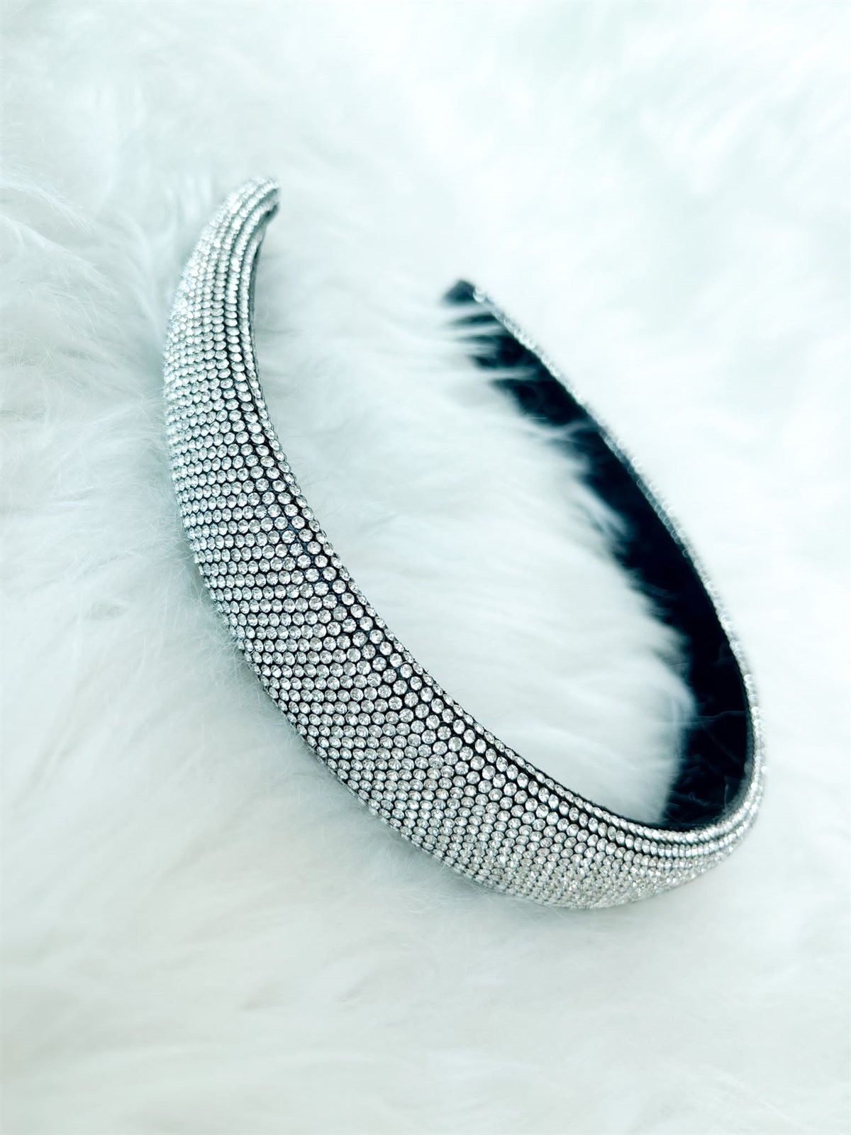 Tasarım Taşlı Silver Taç