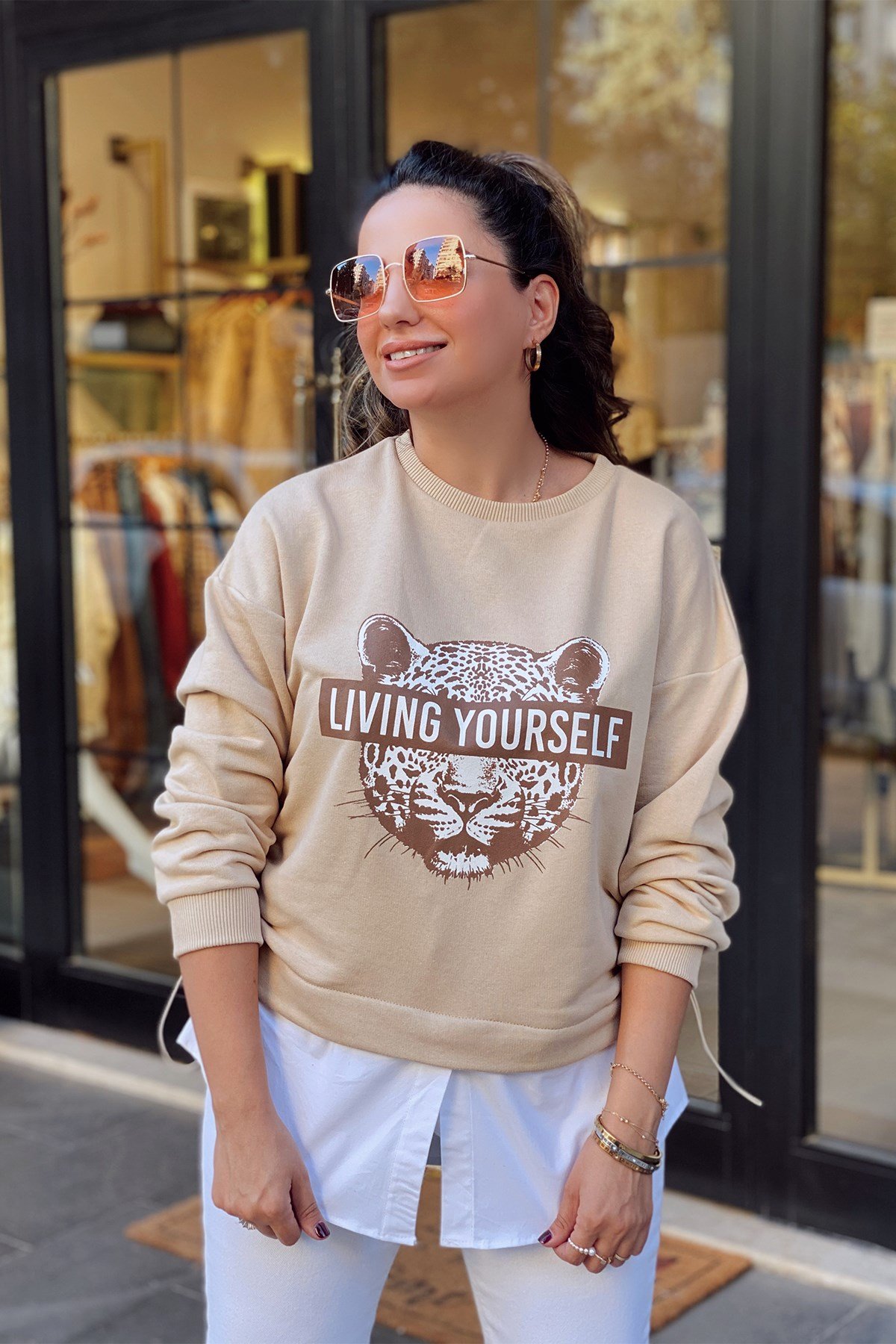 Yanları Büzgülü Sweat