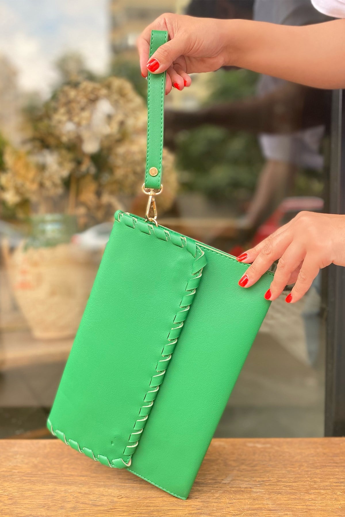 Yeşil Clutch Çanta