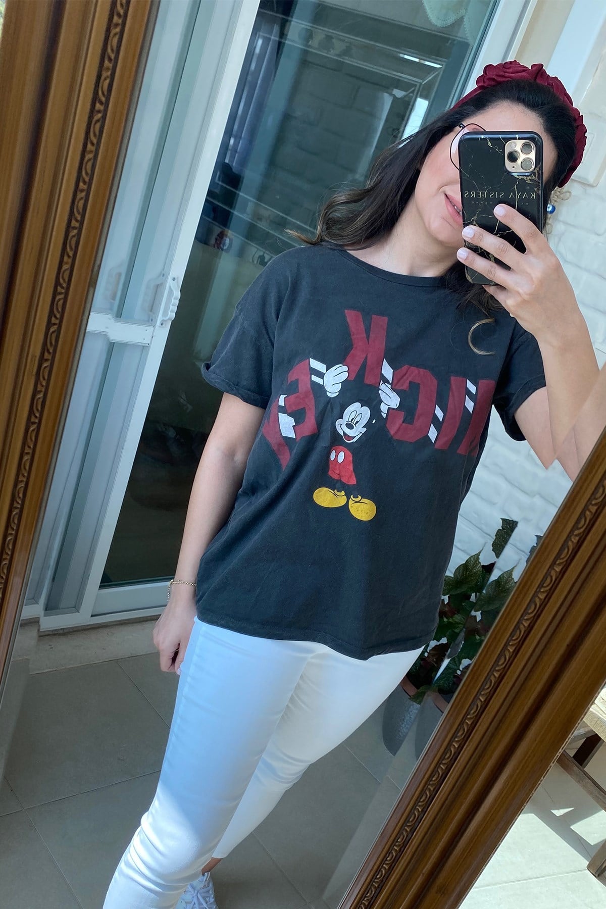 Yıkama Detaylı Mickey Tshirt