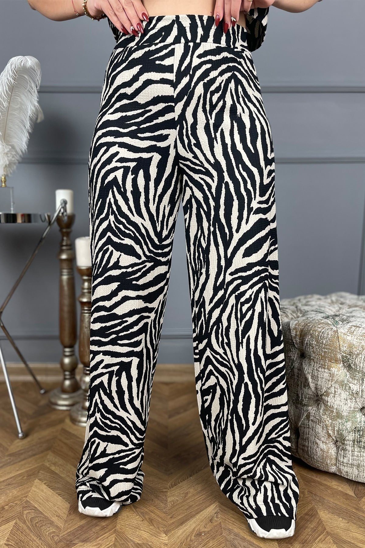 Zebra Desenli Pantolon Takım