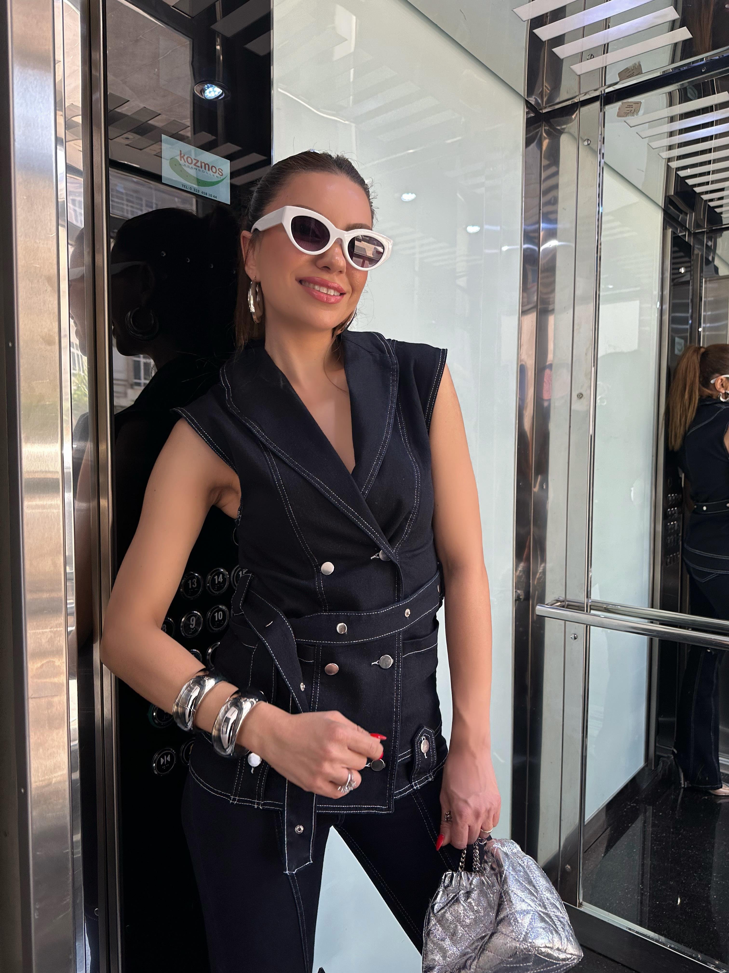 Zımbalı Tasarım Pantolon Takım