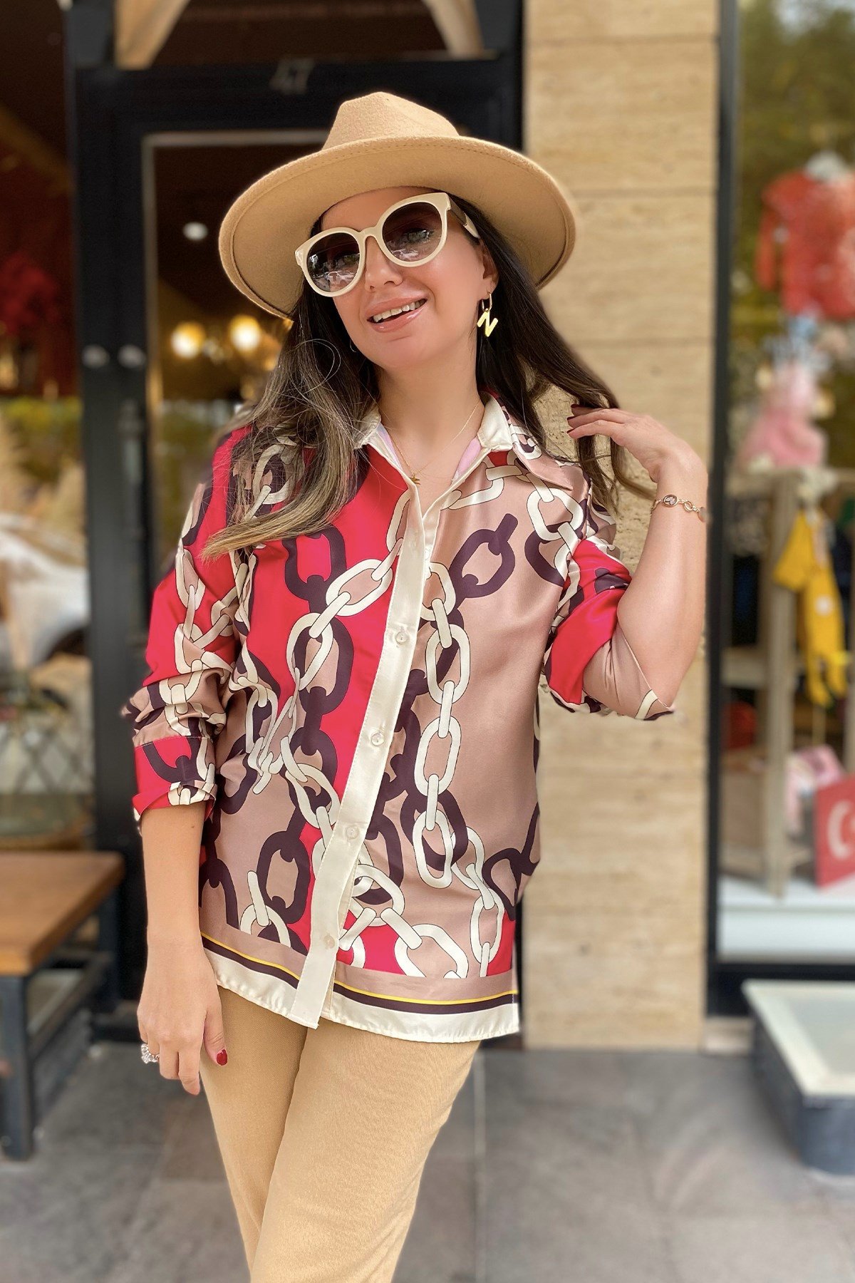 Zincir Desenli Gömlek