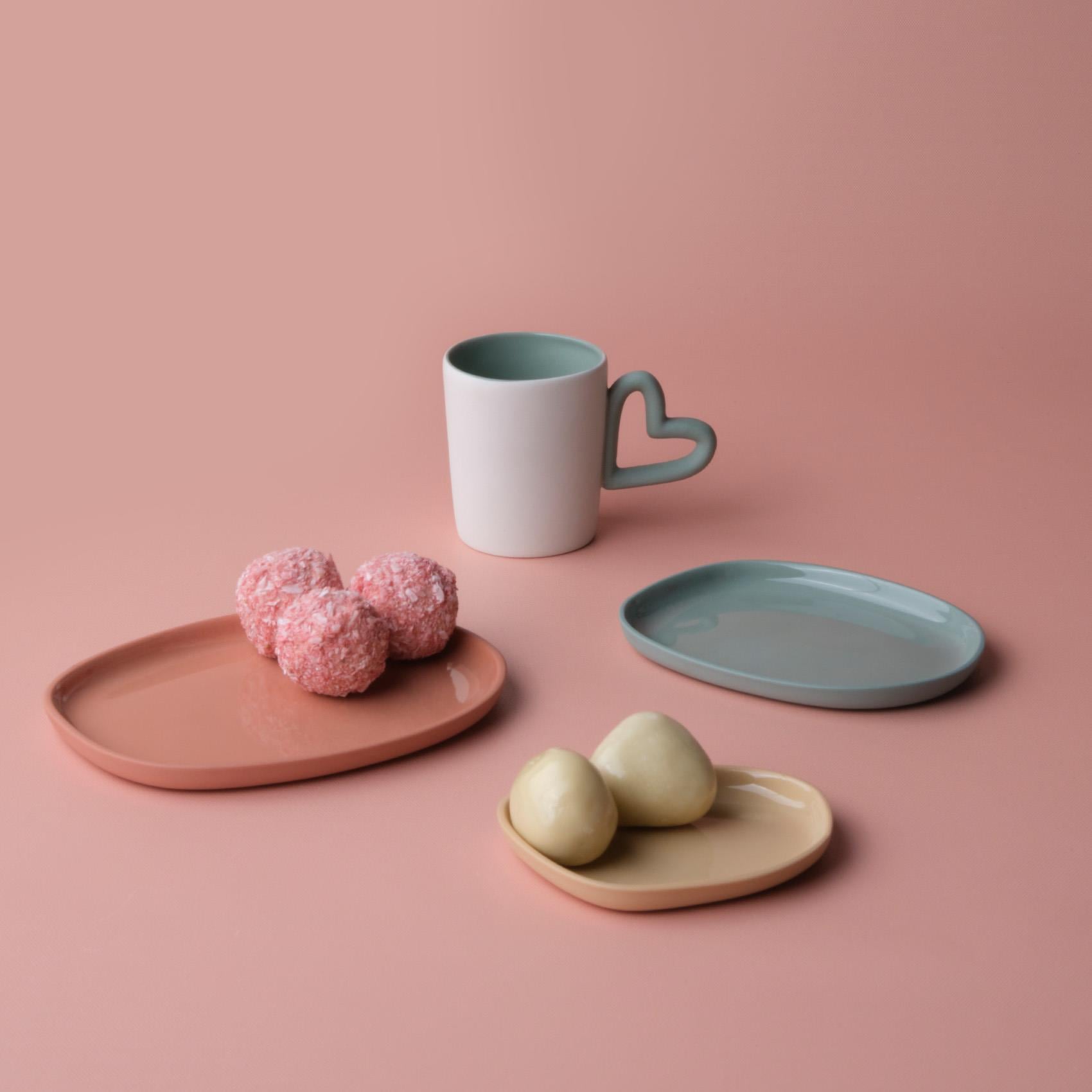 Pebble Mini Plate Set Of 3 Straw-Nile-Coral 