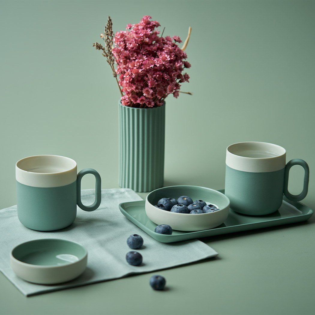 Capsule Coffee/Tea Cup Set of 2 Nile & Ivory 