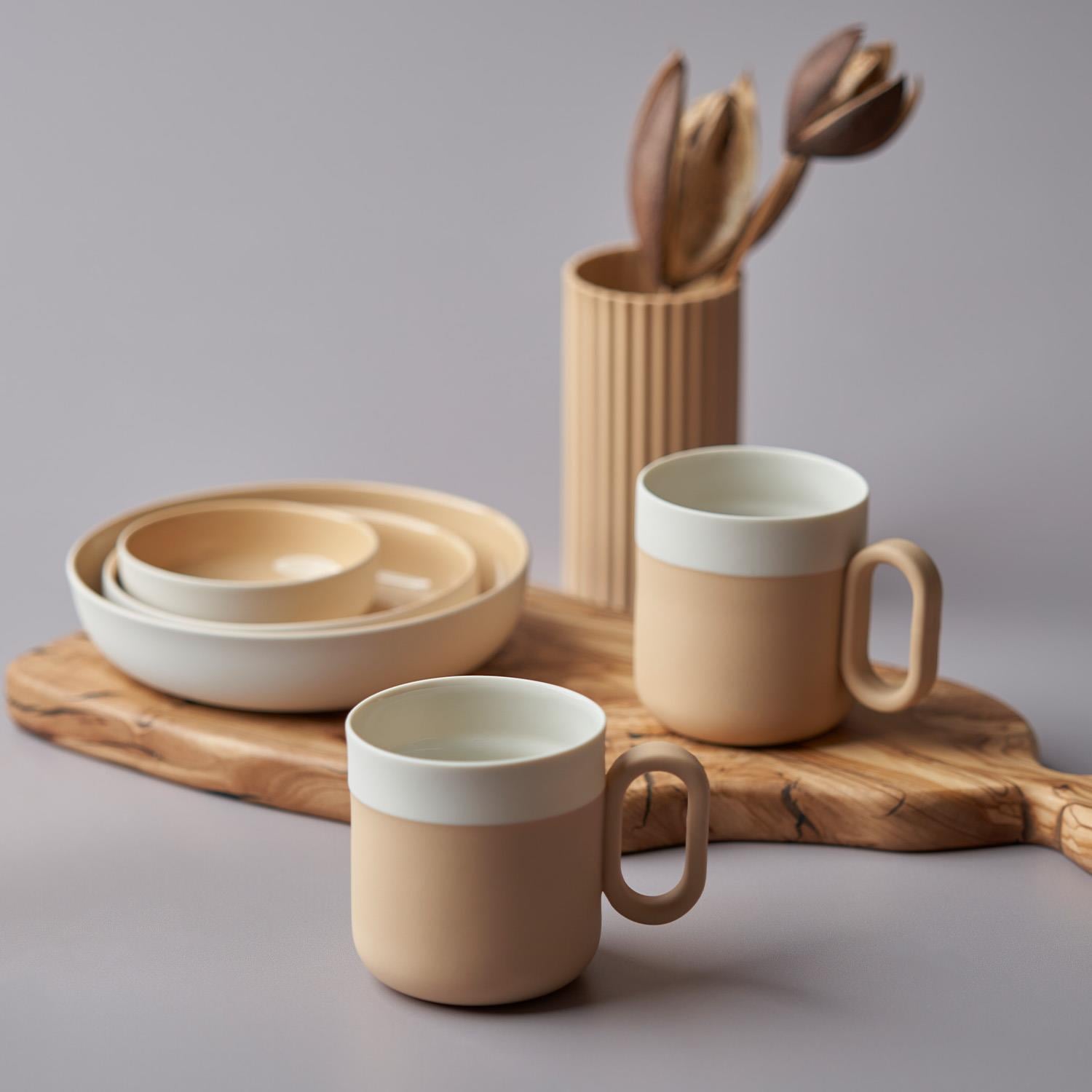 Capsule 2'li Çay Fincan Takımı Saman & Fildişi