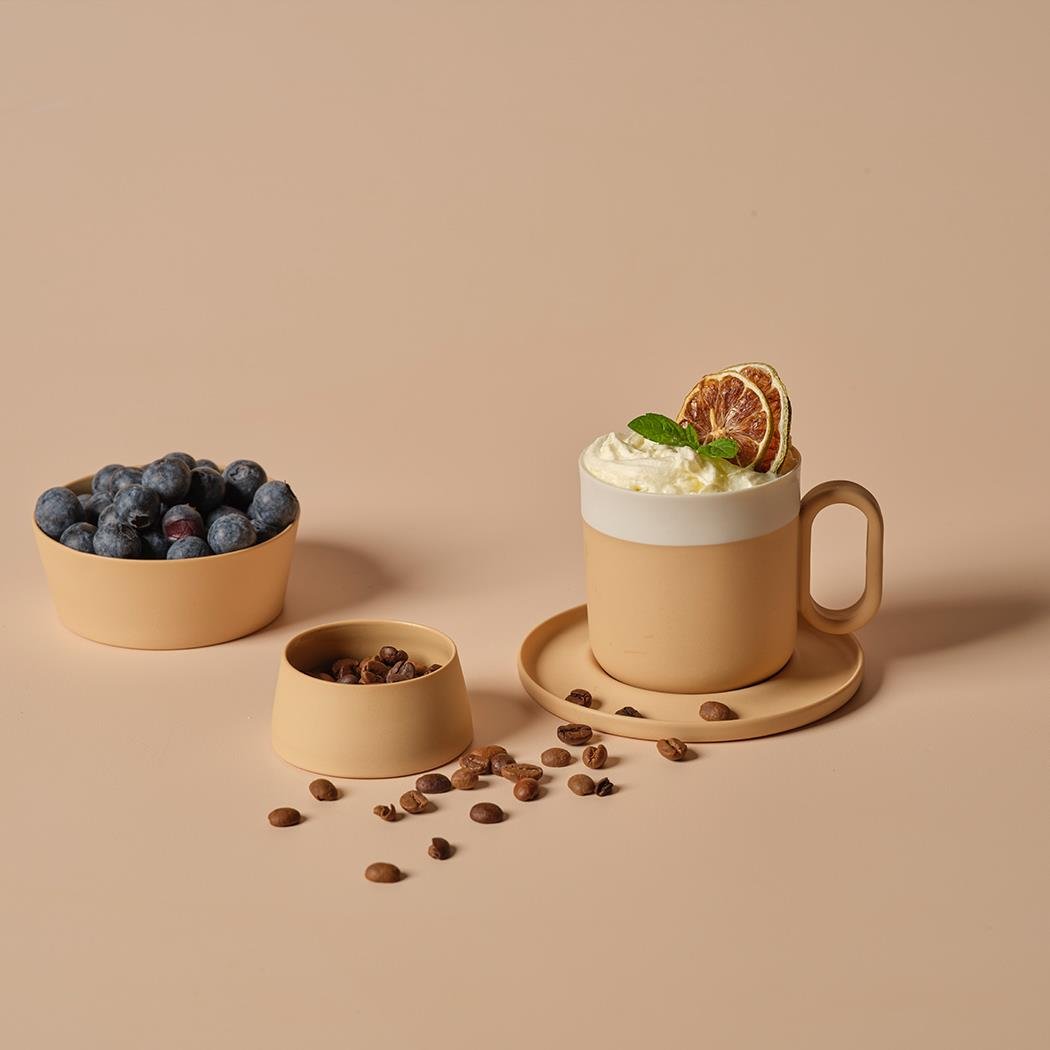 Capsule 2'li Çay Fincan Takımı Saman & Fildişi
