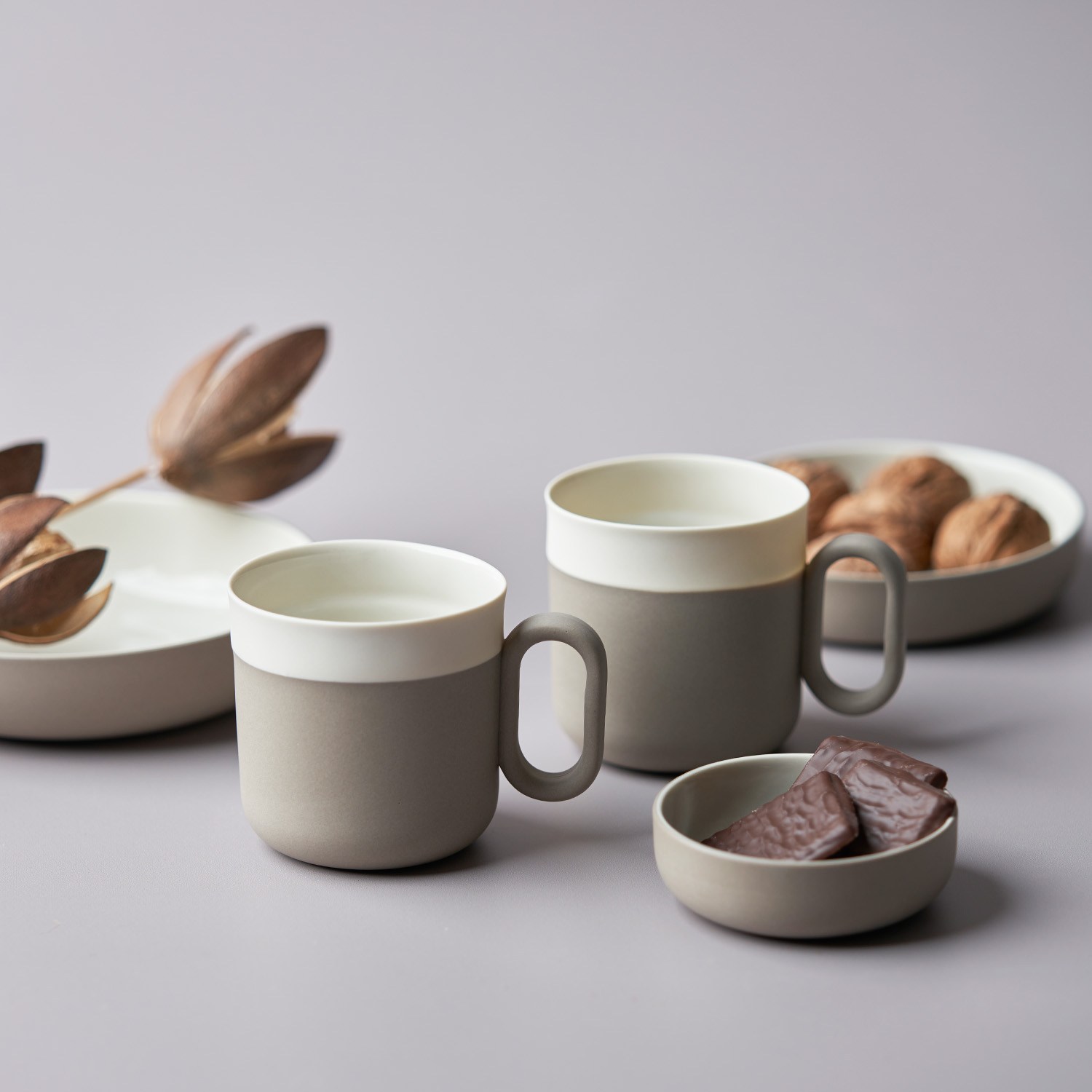 Capsule 2'li Çay Fincan Takımı Taş&fildişi