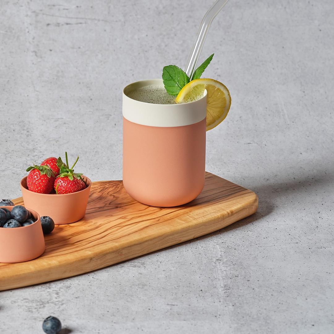 Capsule Büyük Boy Su Bardağı Mercan & Fildişi