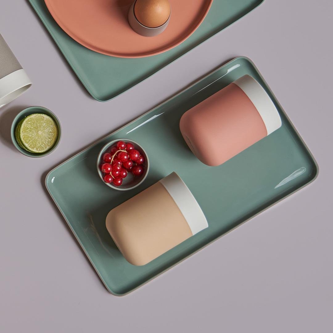 Capsule Büyük Boy Su Bardağı Mercan & Fildişi
