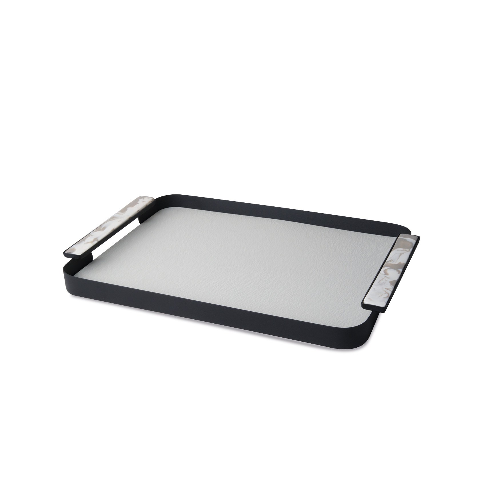 Rectangle Metal Tray Black 45x30 cm 