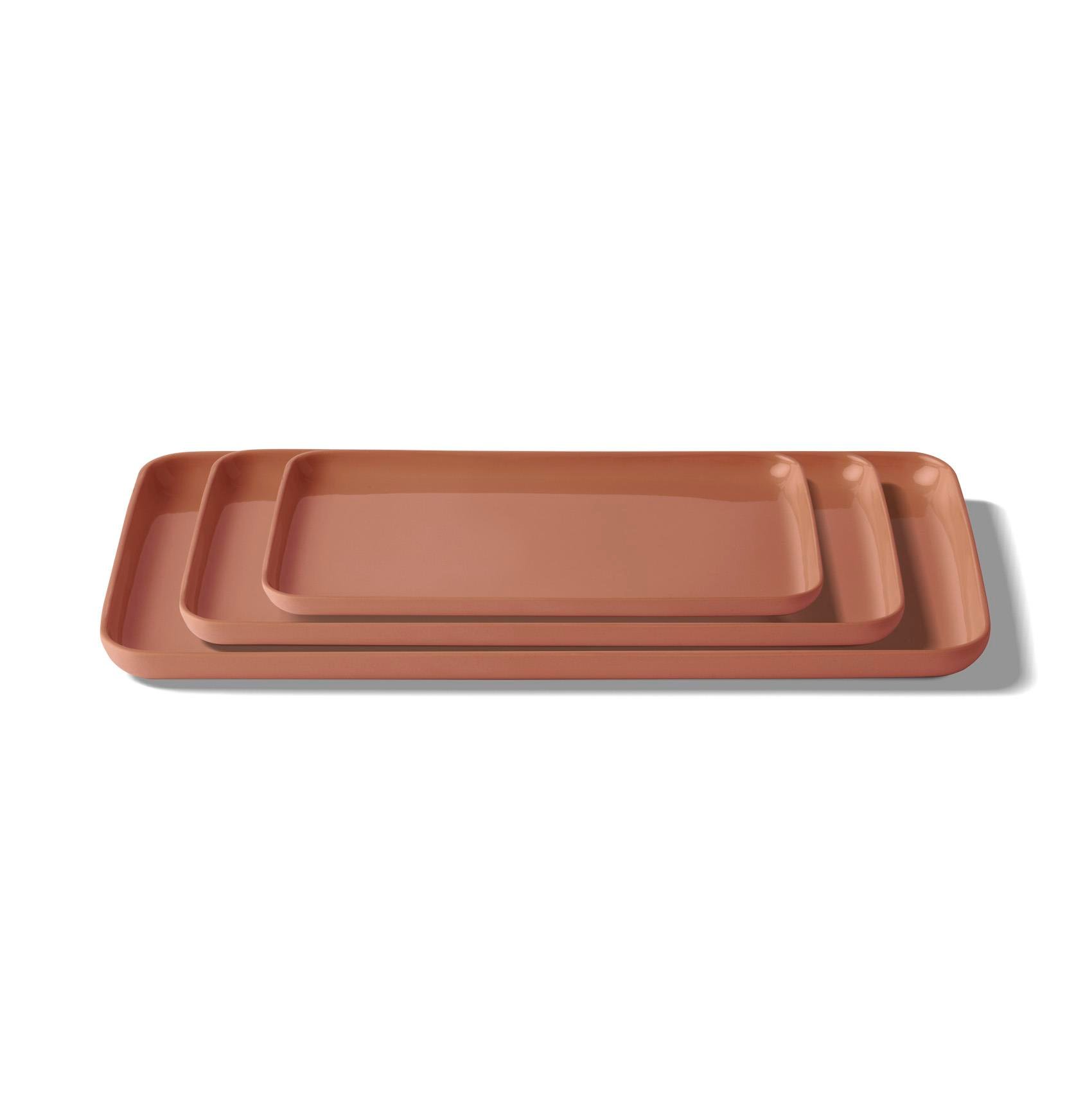 Rectangle Plate Set Coral