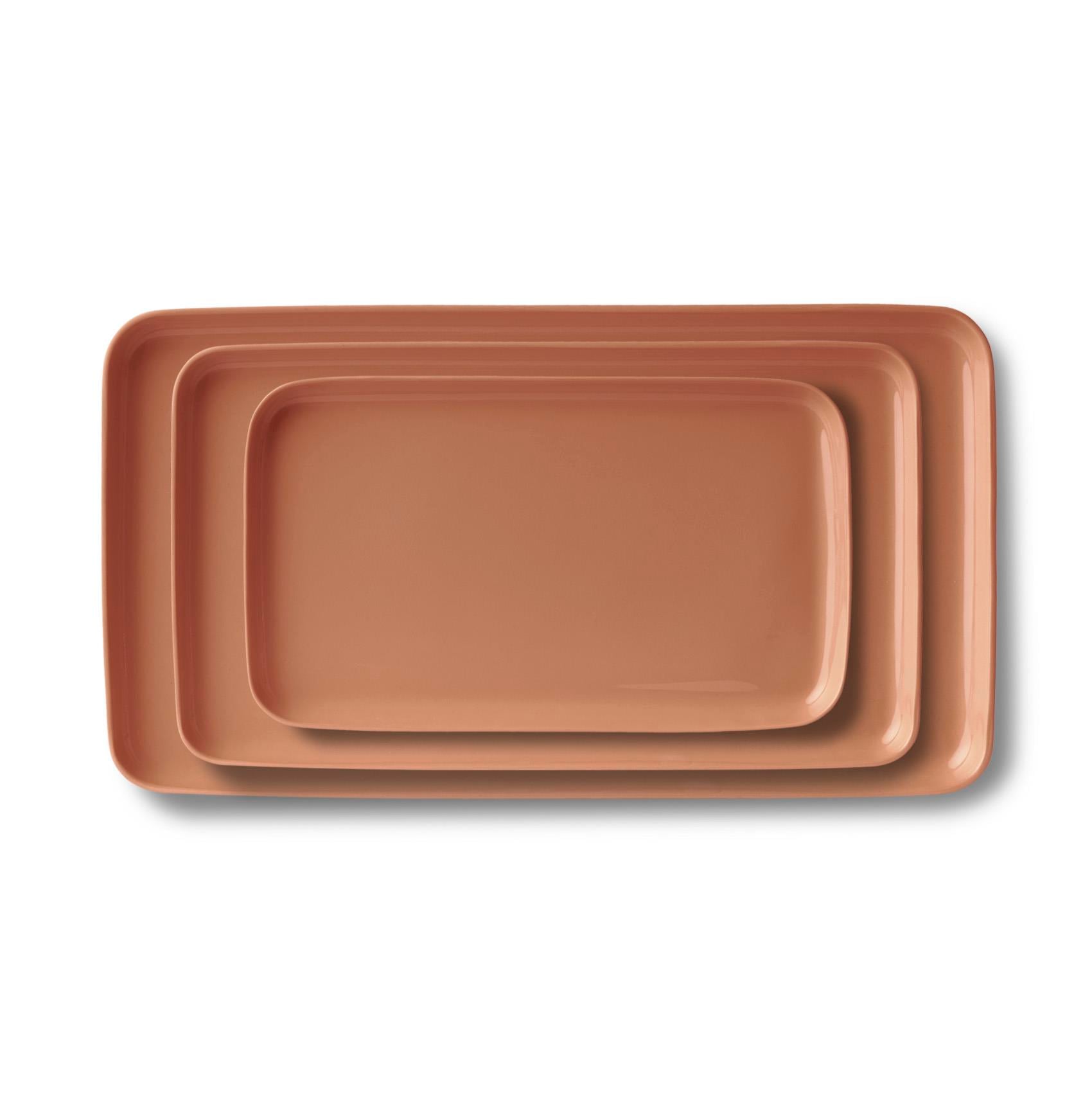 Rectangle Plate Set Coral