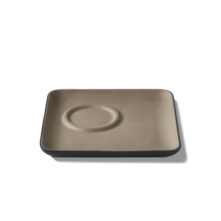 ALPHANUM Espresso Saucer – Double Colour Black & Rock
