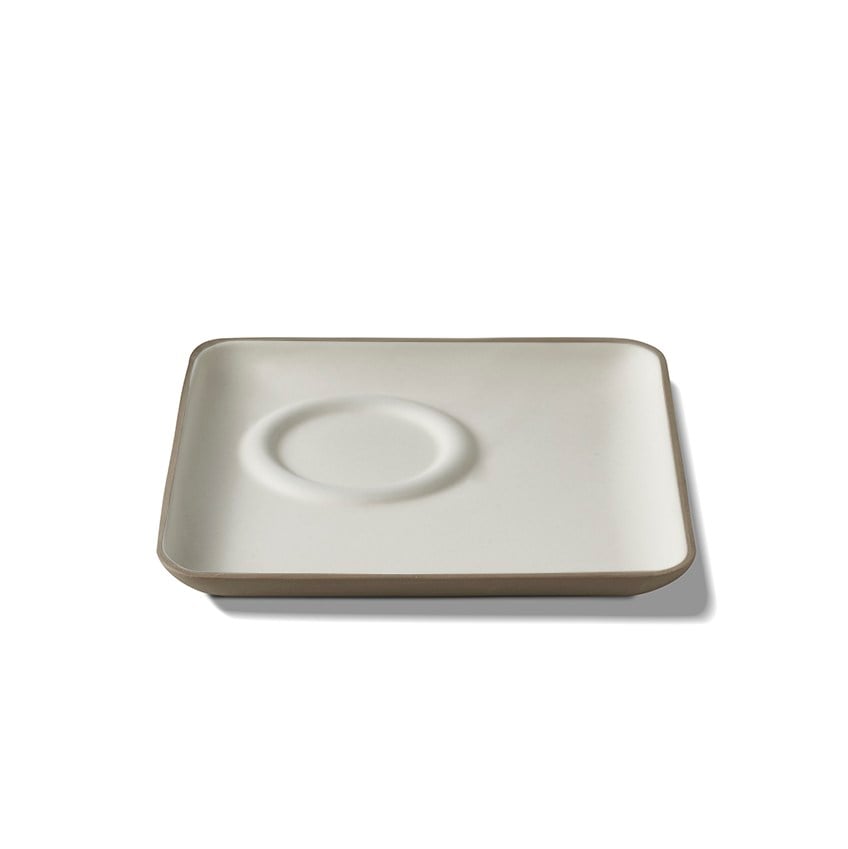 ALPHANUM Espresso Saucer – Double Colour Rock & Ivory