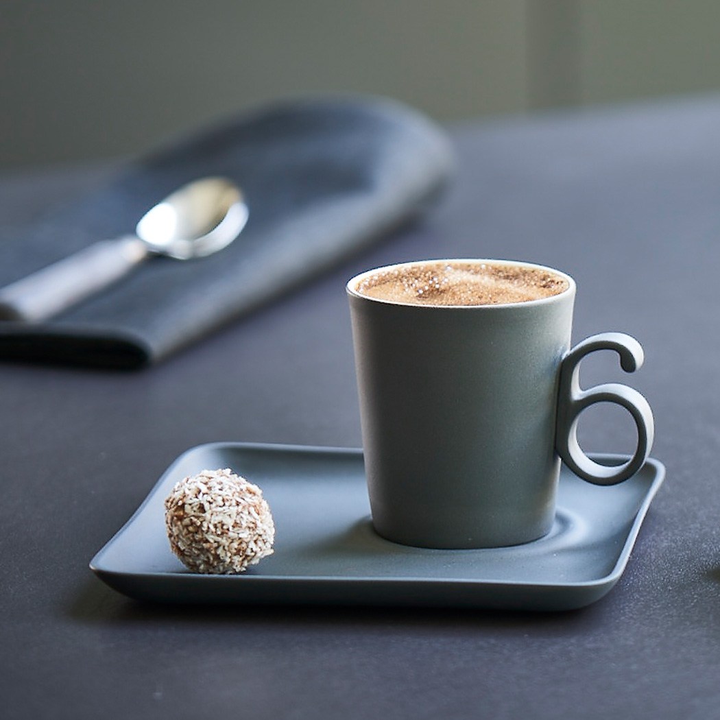 ALPHANUM Espresso Saucer – Single Colour Black