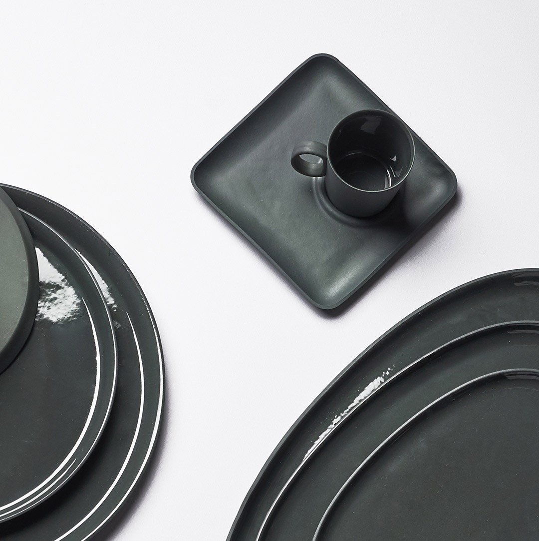 ALPHANUM Espresso Saucer – Single Colour Black