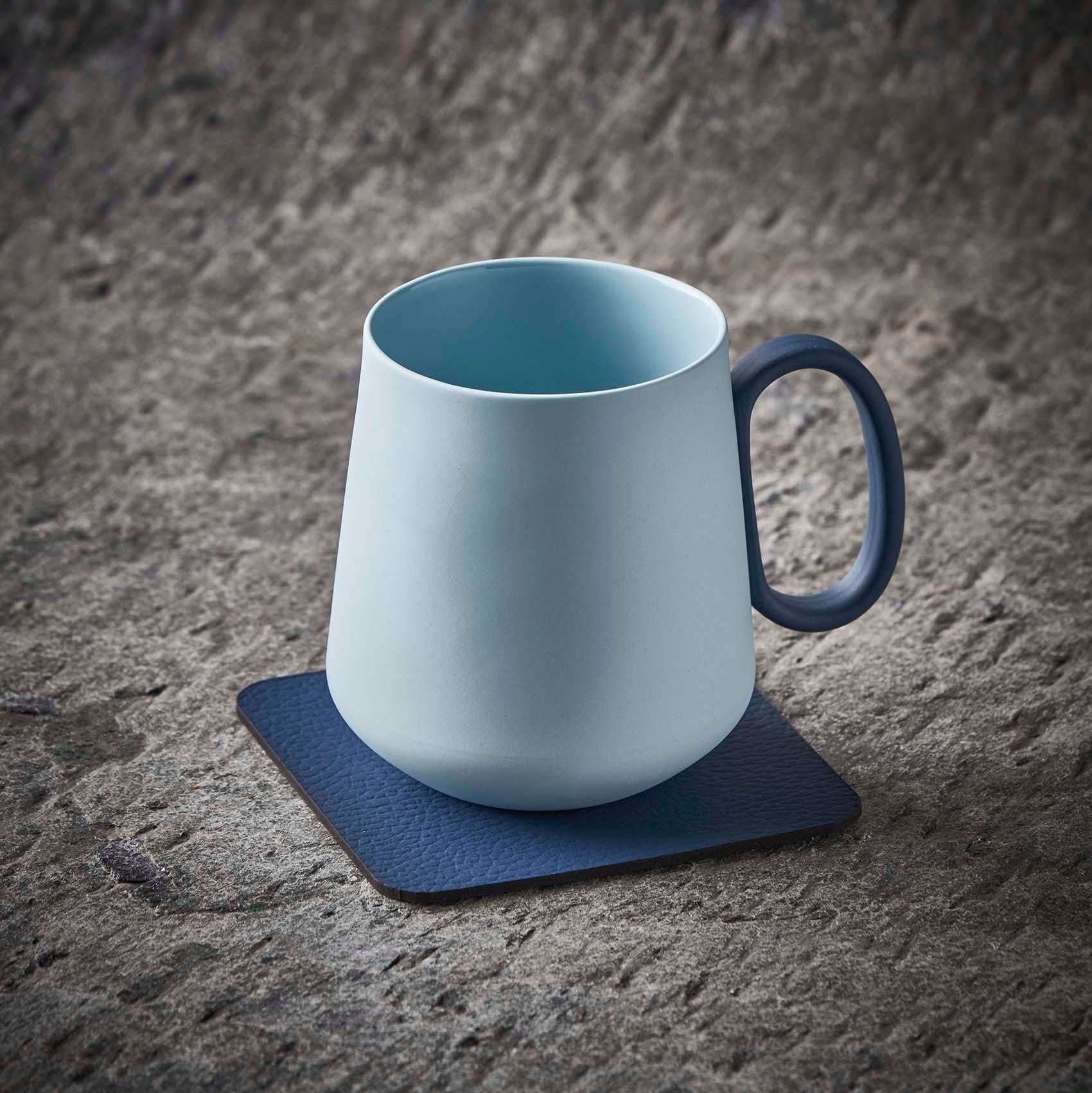 Square Glass Mat Set Of 4 Cobalt