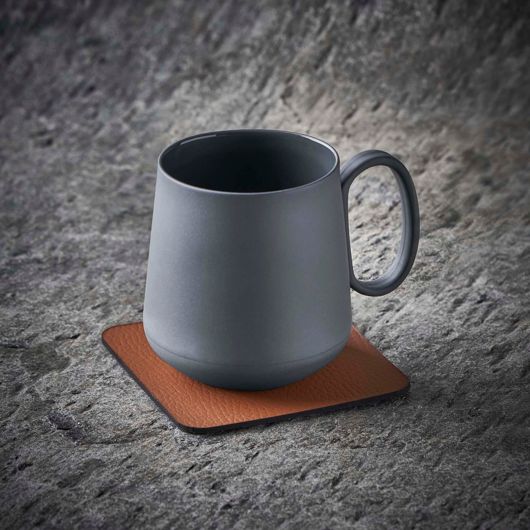 Square Glass Mat Set Of 4 Tan