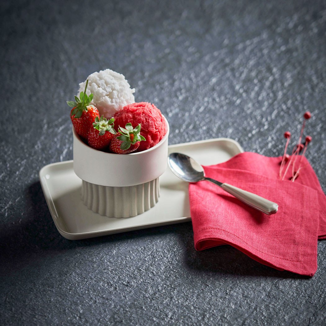 Corinth Ice Cream Bowl Rock & Ivory