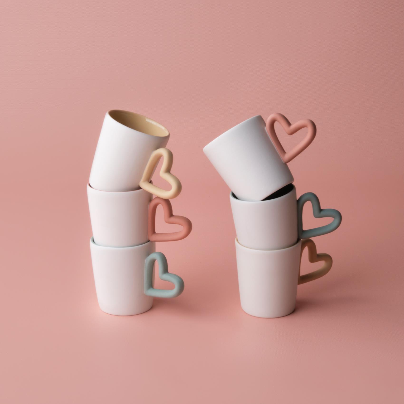 Love Harmony 2'li Kahve Fincan Takımı Fildişi&Nil