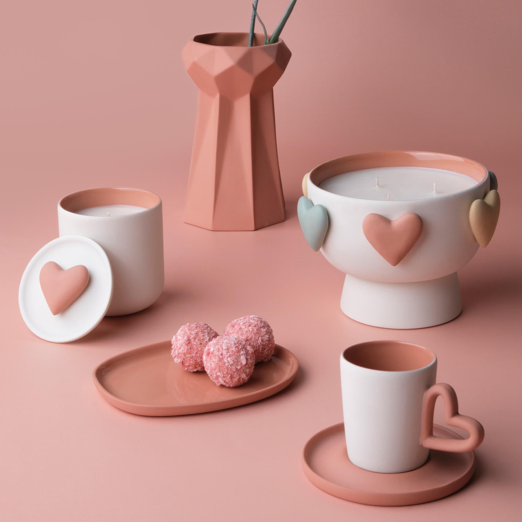 Love Harmony Deep Candle Ivory-Ivory&Coral