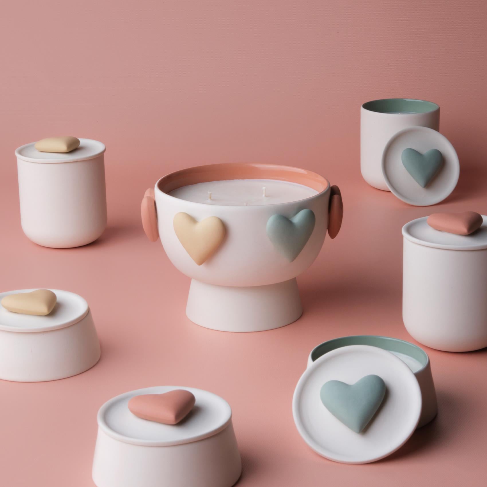 Love Harmony Deep Candle Ivory-Ivory&Coral