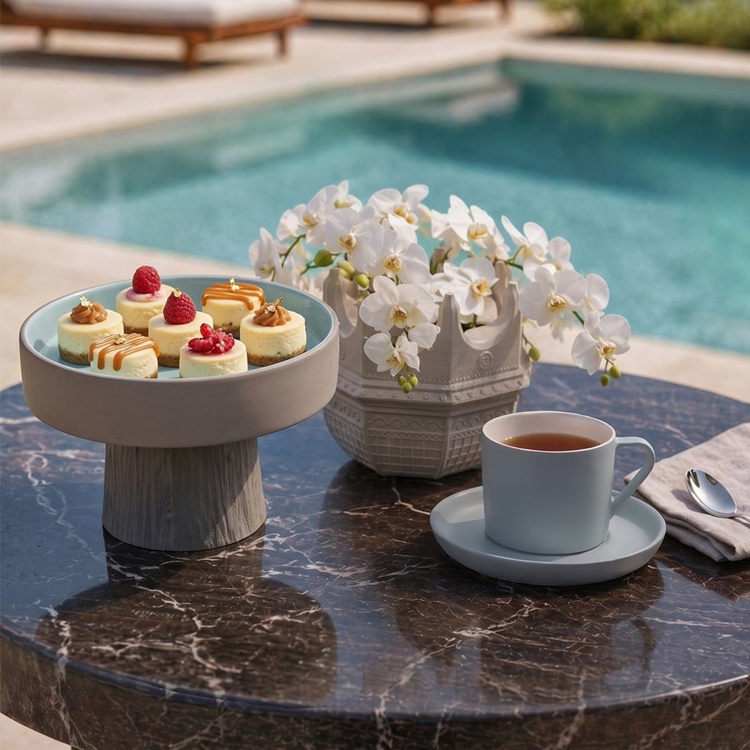 Nest Cofee/Tea Cup with Saucer Aqua - Aqua & Ivory 180 ml 
