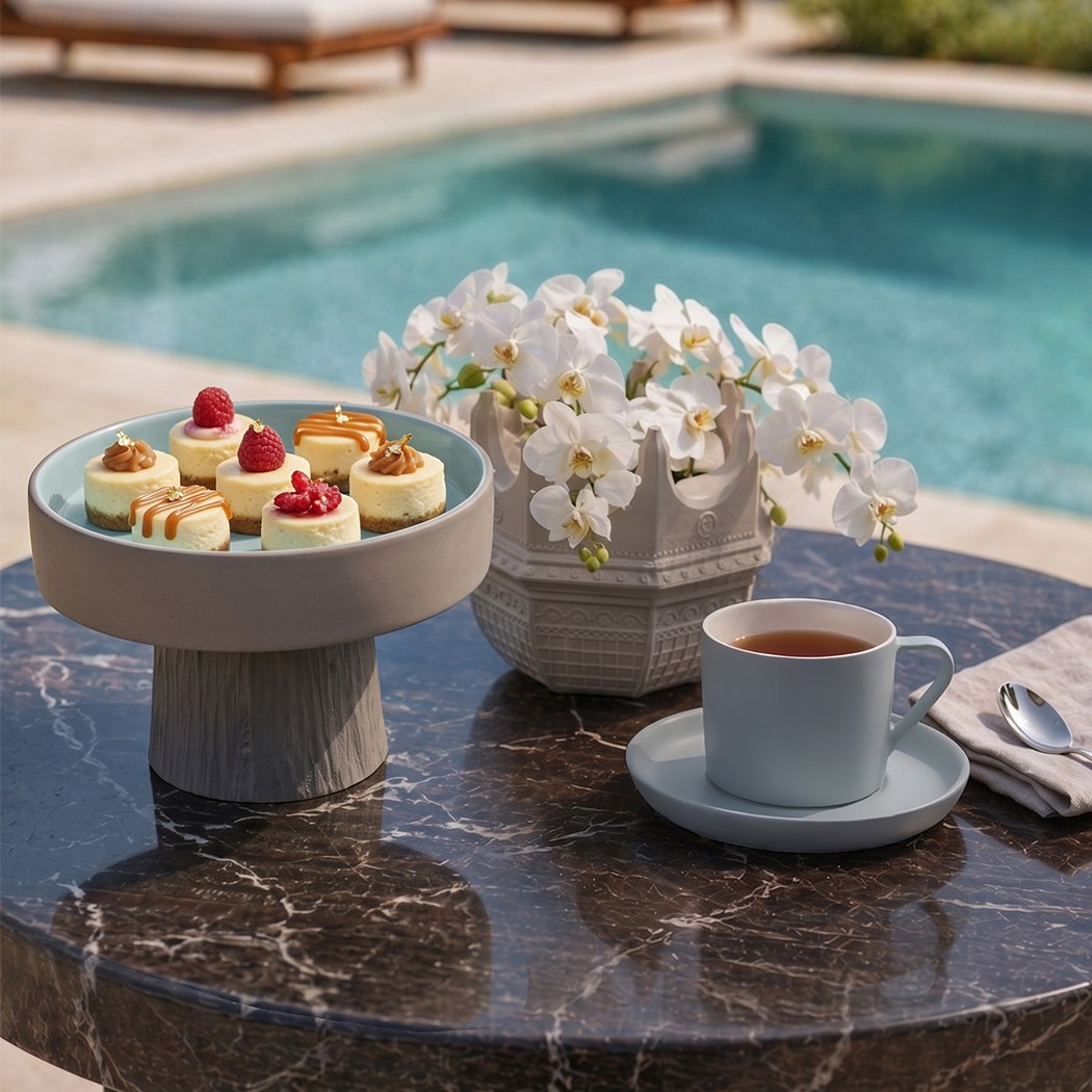 Nest Cofee/Tea Cup with Saucer Aqua - Aqua & Ivory 180 ml 
